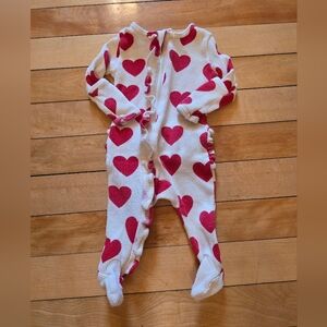 Spearmint Baby Waffle Knit heart pajamas